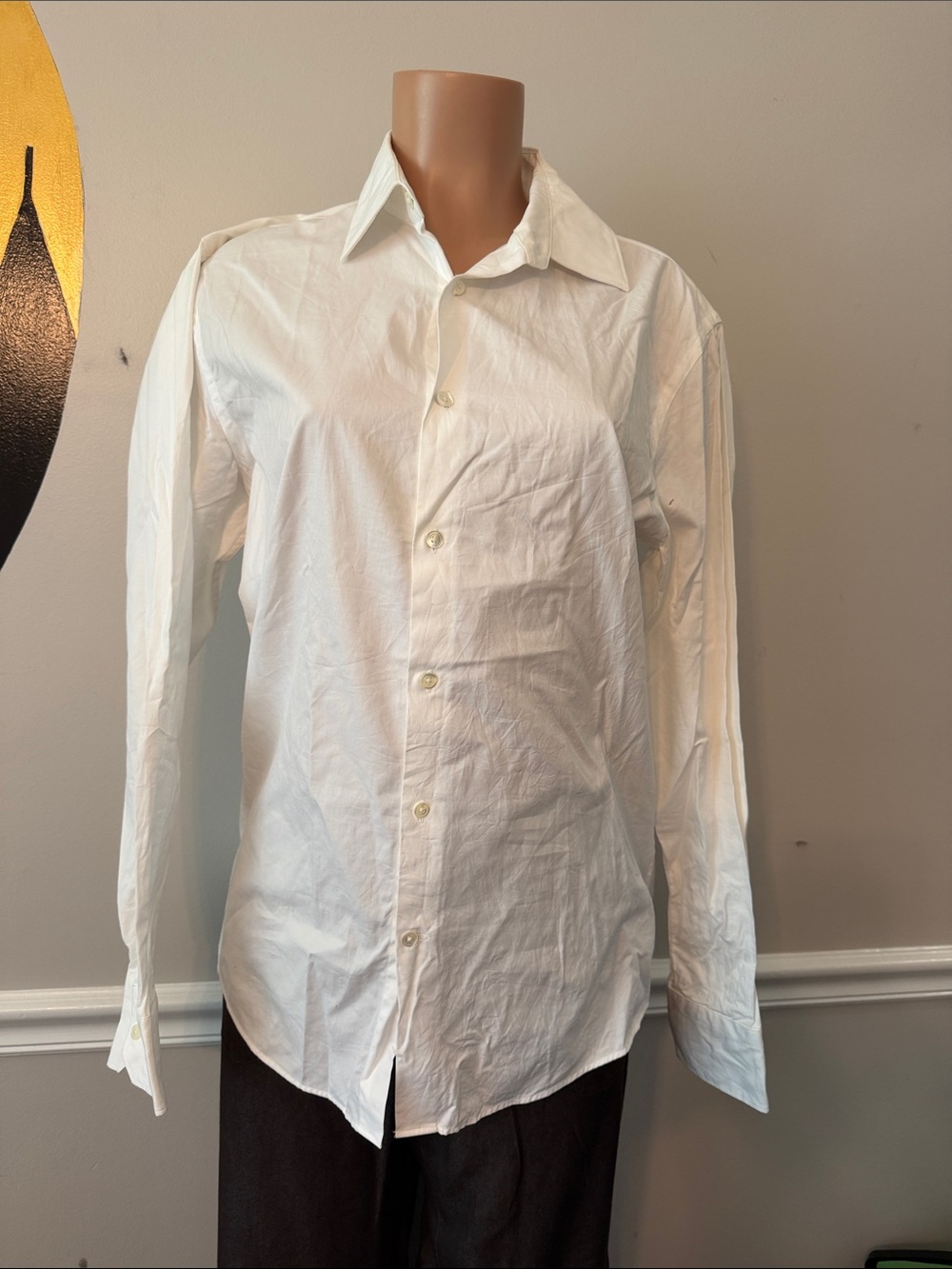 Zara  Slim fit premium Classic White Men's Dress Shirt - Plain Button-Down